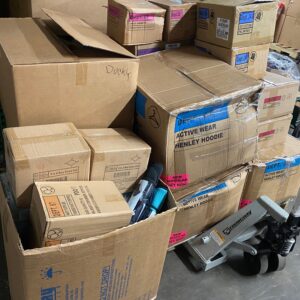 570-Piece Mixed Merchandise Pallet – Clothing, Toys & General Merchandise (1 Pallet)